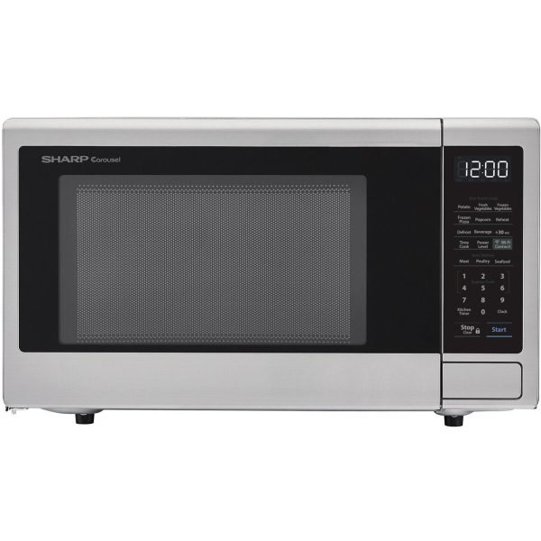 Sharp 1.1 cu. ft. 21 in. Countertop Microwave with Alexa-Enabled Controls in Stainless Steel (SMC1139FS) Discount