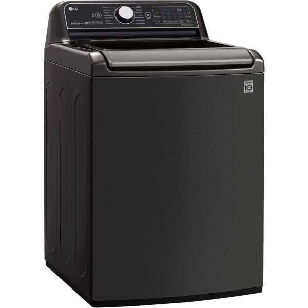 LG 27 in. Smart wi-fi Enabled Top Load Washer with TurboWash3D Technology in Black Steel 5.5 cu. ft. (WT7900HBA) Hot on Sale