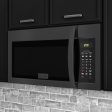 ZLINE Black Stainless Steel Over the Range Convection Microwave Oven with Modern Handle (MWO-OTR-BS) Online Hot Sale