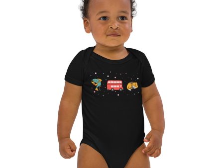 London Doodles - Fish & Chips   Bus   Corgi - Organic Cotton Baby Bodysuit Online