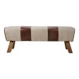 Moe s Pommel Collection 52 in. Indoor Bench in Tan and Brown Leather on Sale