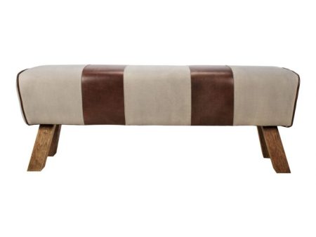 Moe s Pommel Collection 52 in. Indoor Bench in Tan and Brown Leather on Sale