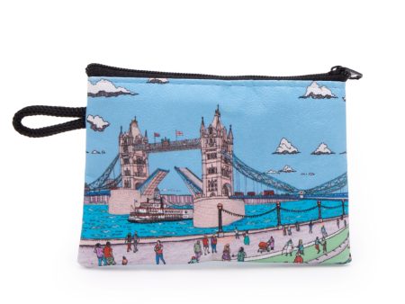 Tower Bridge Illustration Bamboo Purse For Sale