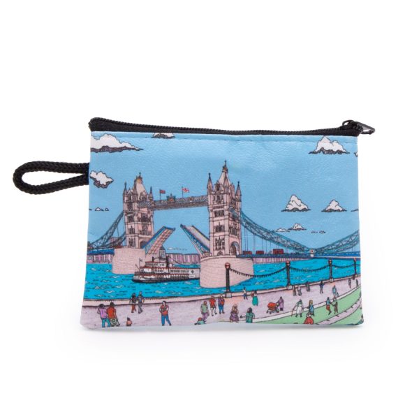 Tower Bridge Illustration Bamboo Purse For Sale