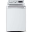 LG 27 in. Smart wi-fi Enabled Top Load Washer with TurboWash3D Technology in White 5.5 cu. ft. (WT7800CW) For Discount