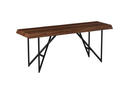 Alpine Live Edge Bench, Light Walnut Online now