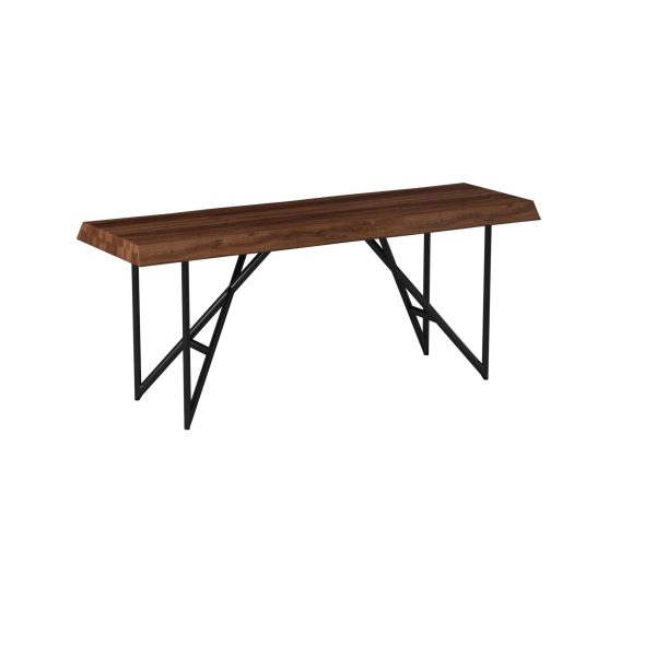 Alpine Live Edge Bench, Light Walnut Online now