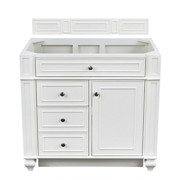 James Martin Vanities Bristol Collection 36 in. Single Vanity in Bright White, Cabinet Only Hot on Sale