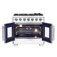 Forno Capriasca 36 in. 5.36 cu. ft. French Door Freestanding All Gas Range in Stainless Steel (FFSGS6460-36) Online