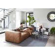 Moe s Bolton Living Collection 101 in. Sofa in Top-Grain Brown Leather Supply