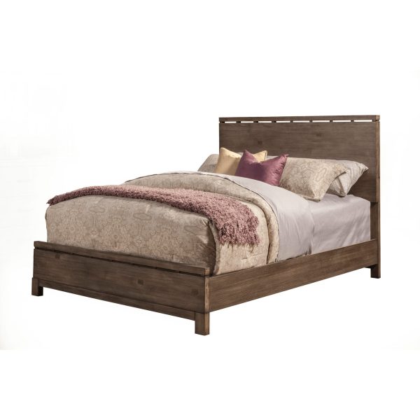 Alpine Sydney California King Panel Bed, Weathered Grey on Sale