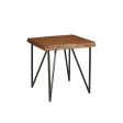 Alpine Live Edge End Lamp Table, Light Walnut Discount