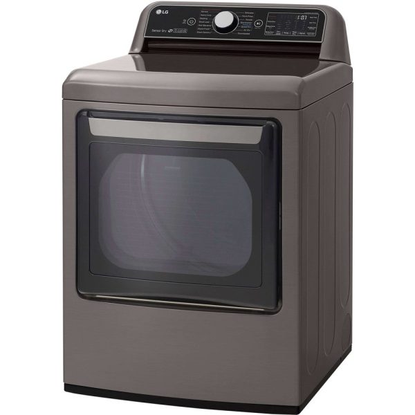 LG 27 in. Smart Wi-Fi Enabled Electric Dryer with TurboSteam In Graphite Steel 7.3 cu. ft. (DLEX7800VE) Online