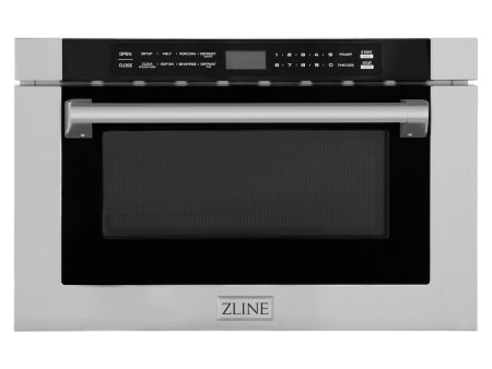 ZLINE 24 in. 1.2 cu. ft. Built-in Microwave Drawer in Stainless Steel with a Traditional Handle (MWD-1-H) Online now