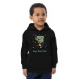 Personalised Custom Text - Kids Eco Hoodie - London Doodles - Fish & Chips on Sale