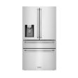 ZLINE Kitchen Package with Water and Ice Dispenser Refrigerator, 30 in. Dual Fuel Range, 30 in. Range Hood, Microwave Drawer, and 24 in. Tall Tub Dishwasher (5KPRW-RARH30-MWDWV) Online now