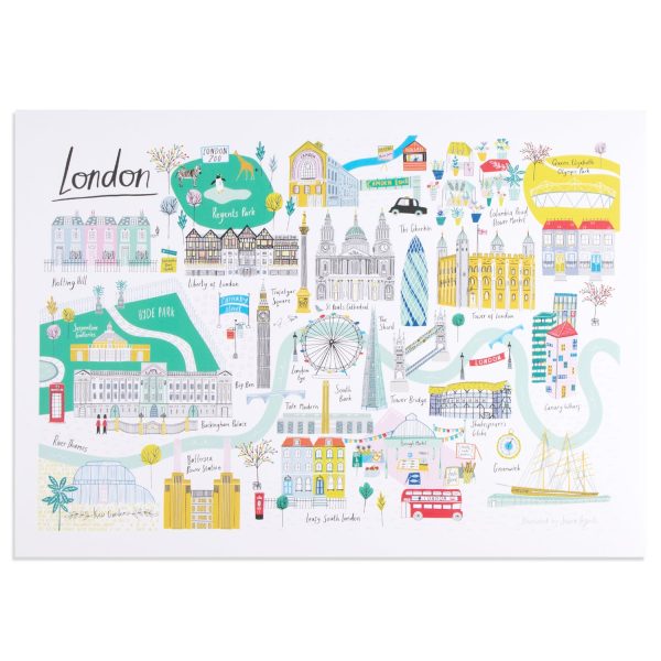 Jessica Hogarth Map A3 Print Fashion