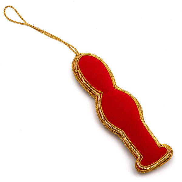 Royal Guard Stitched Christmas Decoration - Gold Trim Hot on Sale