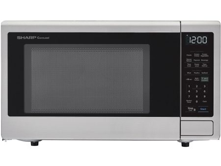 Sharp 1.4 cu. ft. 22 in. Countertop Smart Microwave with Alexa-Enabled Controls in Stainless Steel (SMC1449FS) For Cheap