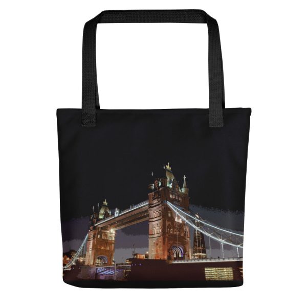 Tower Bridge at Night - All Over Print - Tote Bag Hot on Sale