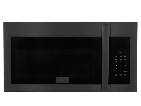 ZLINE Black Stainless Steel Over the Range Convection Microwave Oven with Modern Handle (MWO-OTR-BS) Online Hot Sale