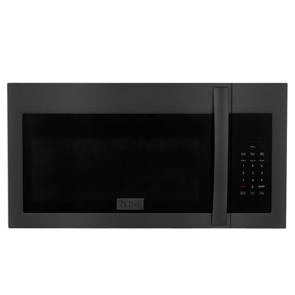 ZLINE Black Stainless Steel Over the Range Convection Microwave Oven with Modern Handle (MWO-OTR-BS) Online Hot Sale