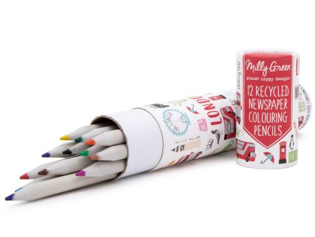 London Adventures Recycled Newspaper Colouring Pencils Set by Milly Green Sale