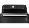 LG 27 in. Smart wi-fi Enabled Top Load Washer with TurboWash3D Technology in Black Steel 5.5 cu. ft. (WT7900HBA) Hot on Sale