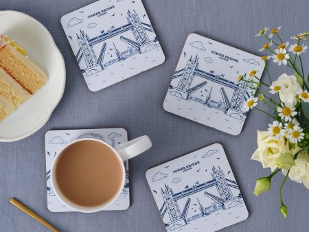 Tower Bridge Coasters Set of 4 by Victoria Eggs Online now