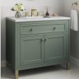 James Martin Vanities Chicago Collection 36 in. Single Vanity in Smokey Celadon with Countertop Options Cheap