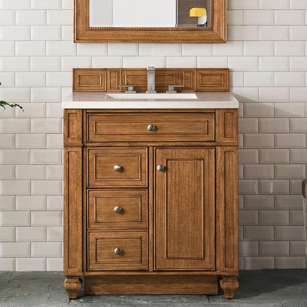 James Martin Vanities Bristol Collection 30 in. Single Vanity in Saddle Brown with Countertop Options on Sale