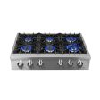 Forno Lseo 36 in. 6 Burner Gas Rangetop with Griddle in Stainless Steel (FCTGS5737-36) Cheap