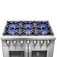 Forno Capriasca 36 in. 5.36 cu. ft. French Door Freestanding All Gas Range in Stainless Steel (FFSGS6460-36) Online