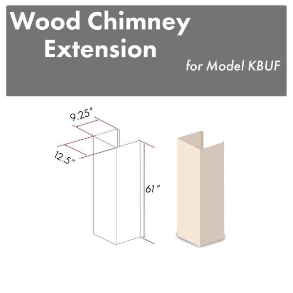 ZLINE 61 in. Wooden Chimney Extension for Ceilings up to 12.5 ft. (KBUF-E) on Sale