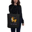 Personalised Custom Text - Eco Tote Bag - London Doodles - Royal Corgi Supply