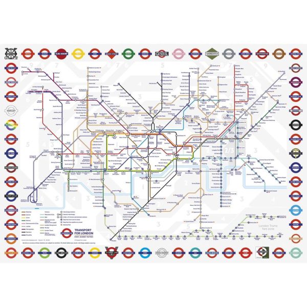 TFL London Underground Map 1000 Piece Jigsaw Puzzle Hot on Sale