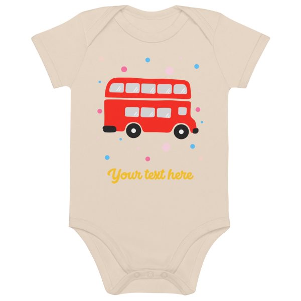 Personalised Custom Text - Baby Bodysuit - London Doodles - Bus Online Sale