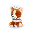 Corgi with Cape and Crown Soft Toy - 14cm For Sale