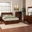 Alpine Carmel Queen Storage Bed, Cappuccino For Discount