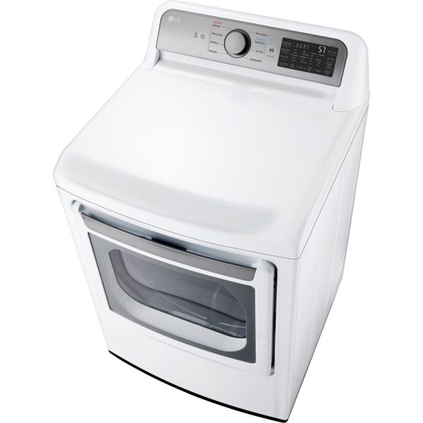 LG 7.3-Cu. Ft. Ultra Large Capacity Smart wi-fi Enabled Rear Control Electric Dryer with EasyLoad Door (DLE7400WE) Discount