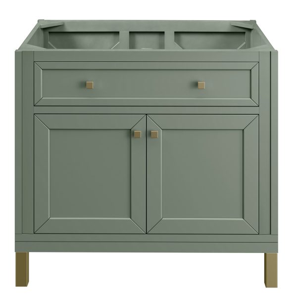 James Martin Vanities Chicago Collection 36 in. Single Vanity in Smokey Celadon, Cabinet Only Online Sale