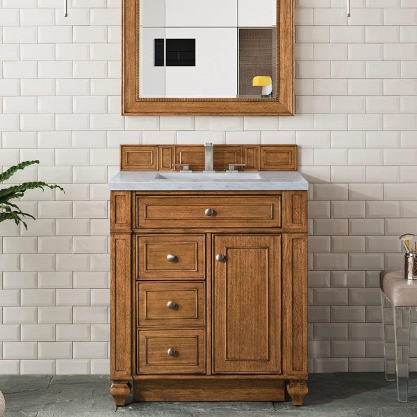 James Martin Vanities Bristol Collection 30 in. Single Vanity in Saddle Brown with Countertop Options on Sale