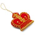 London Royal Crown Stitched Christmas Decoration - Red Supply