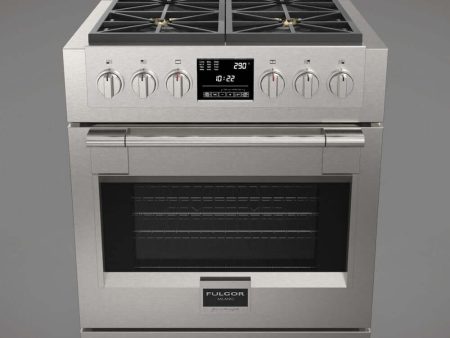 Fulgor Milano 30 in. 600 Series Dual Fuel Range with 4 Burners in Stainless Steel (F6PDF304S1) on Sale