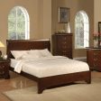 Alpine West Haven Eastern King Low Footboard Sleigh Bed, Cappuccino Online Hot Sale