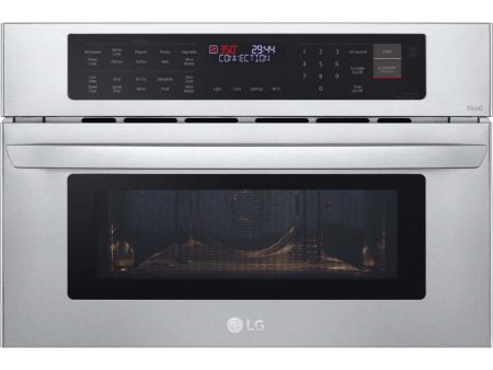 LG 30 in. 1.7-Cu. Ft. Smart Wi-Fi Enabled Built-In Speed Oven and Microwave in Print Proof Stainless Steel (MZBZ1715S) Online Sale