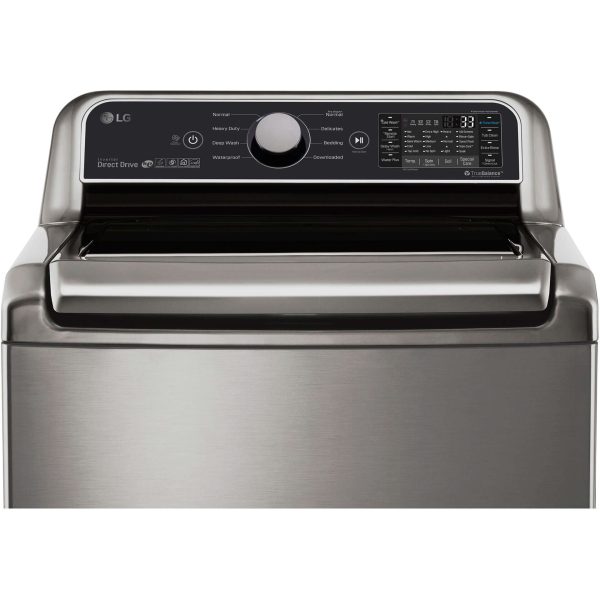 LG 27 in. Top Load Washer with TurboWash in Graphite Steel 5 cu. ft. (WT7300CV) Hot on Sale