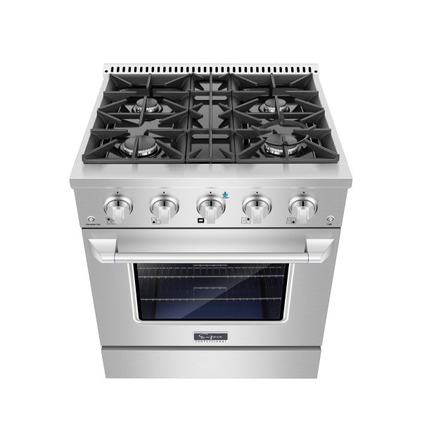 Empava 30 in. Pro-Style Freestanding Gas on Gas Range in Stainless Steel (30GR07) Cheap