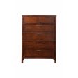 Alpine Carmel 6 Drawer Chest, Cappuccino Online