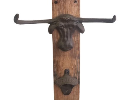 Whiskey and Wine Design Longhorn Stave Bottle Opener Online Sale